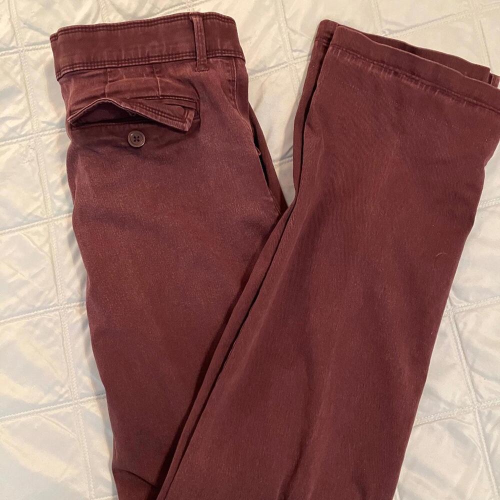 LEE Brown Stretch Casual Pants 10 Medium Cotton Comfy Wide Leg Pockets Elastic